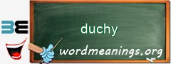 WordMeaning blackboard for duchy